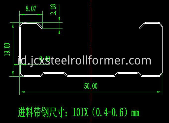 Baik Harga Mesin Roll Forming Omega Ceiling